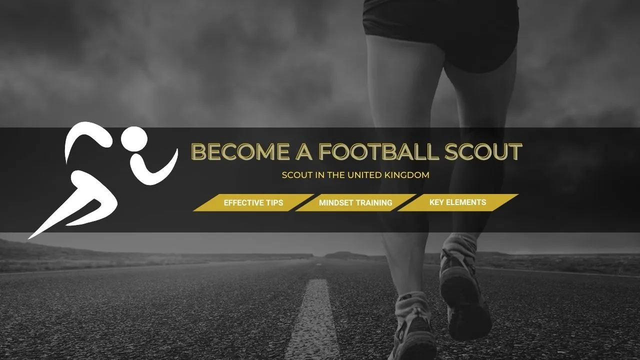 A football scout running to his goal