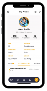 Player profile Mockup